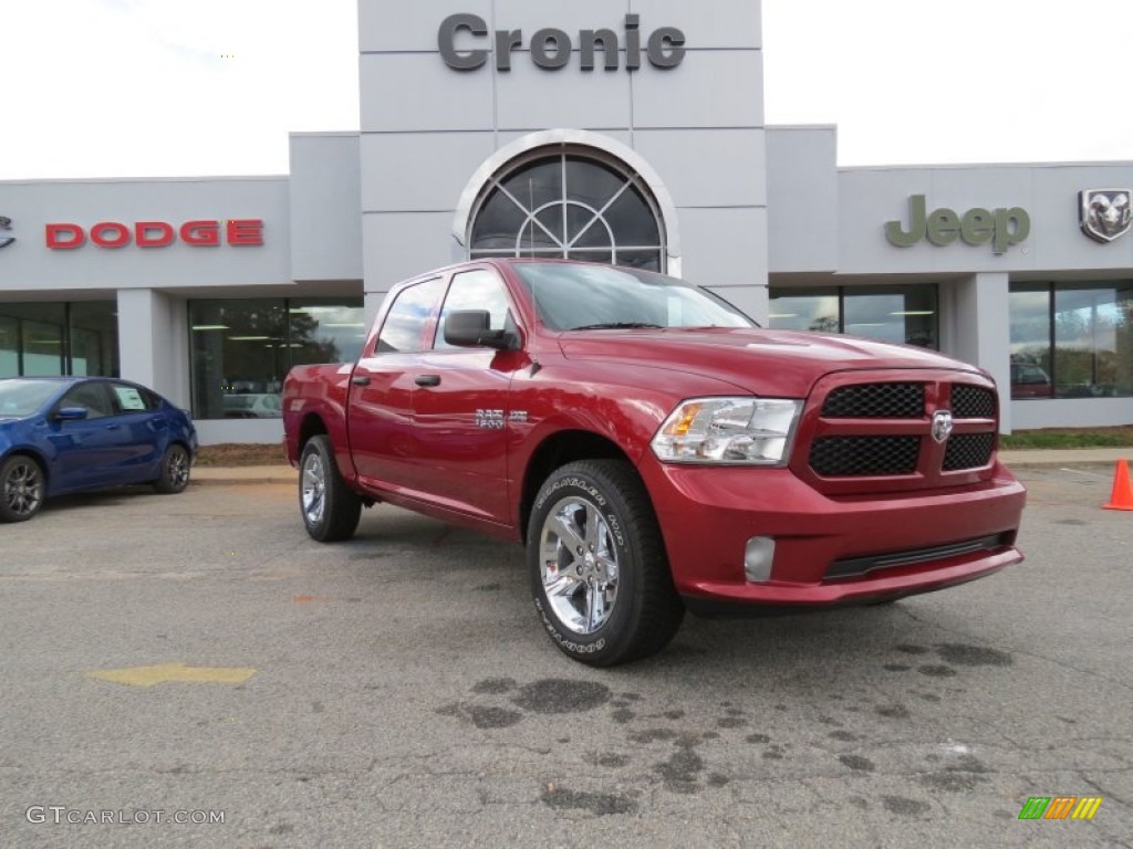 2013 1500 Express Crew Cab - Deep Cherry Red Pearl / Black/Diesel Gray photo #1