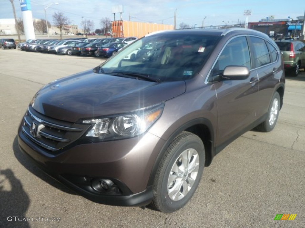 2013 CR-V EX-L AWD - Urban Titanium Metallic / Black photo #8