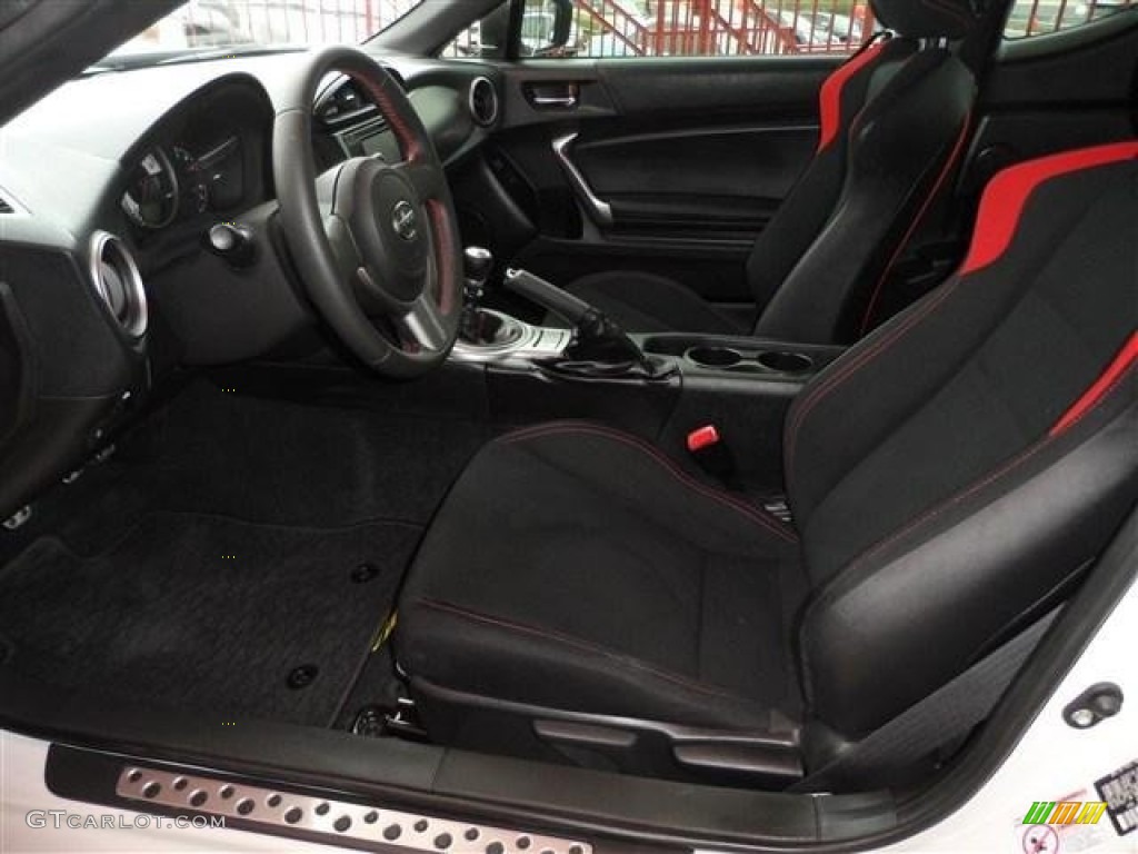 Black/Red Accents Interior 2013 Scion FR-S Sport Coupe Photo #74364746