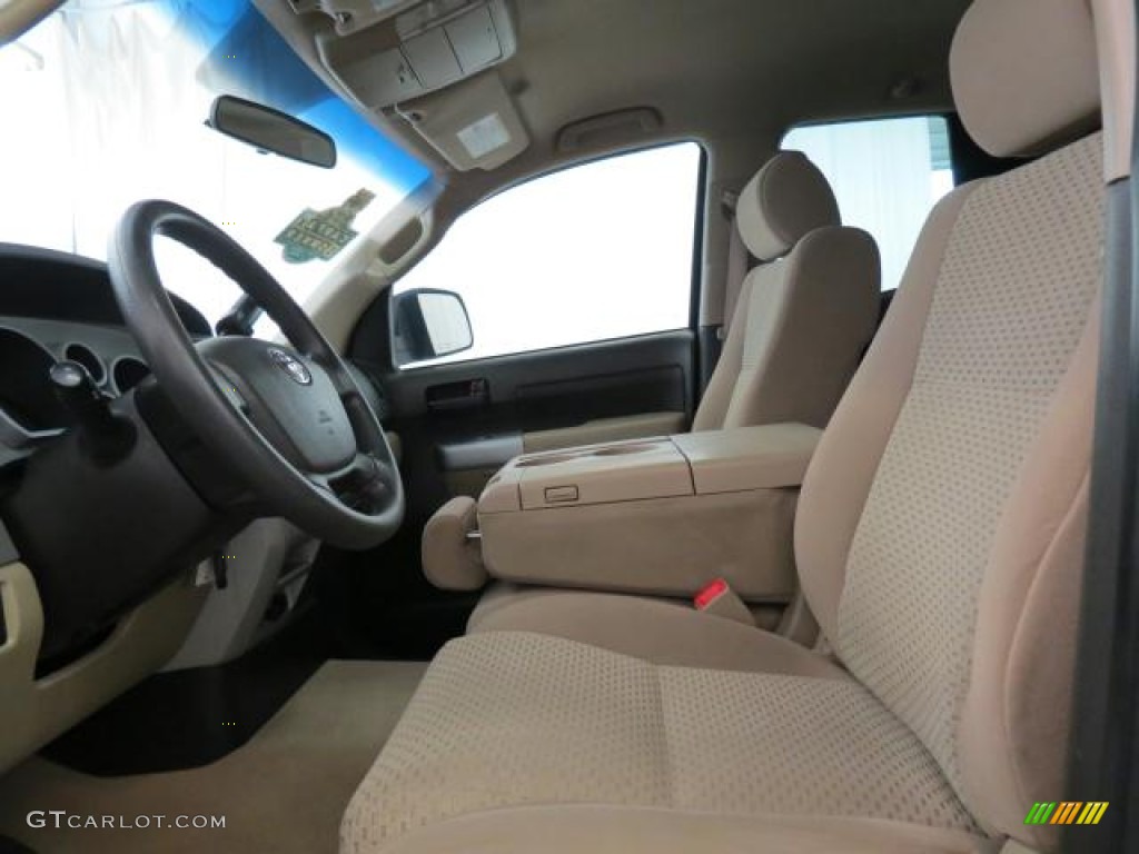 2008 Tundra Double Cab 4x4 - Black / Beige photo #8