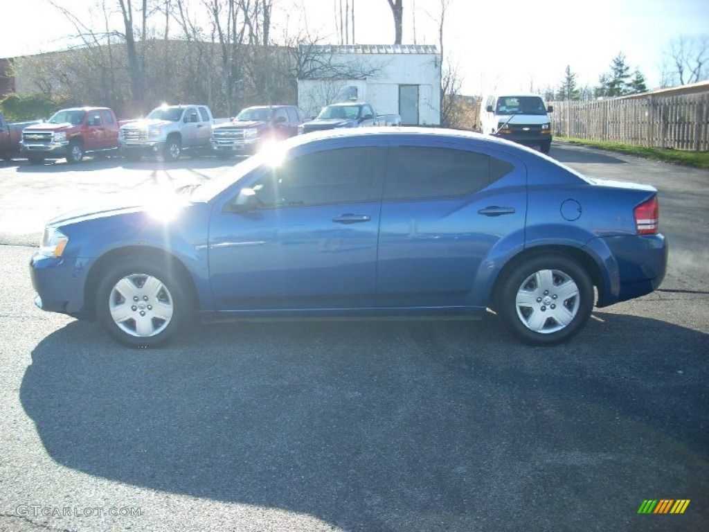 2009 Avenger SXT - Deep Water Blue Pearl / Dark Slate Gray/Light Graystone photo #5