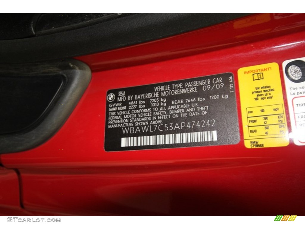 2010 3 Series 335i Convertible - Crimson Red / Black photo #10