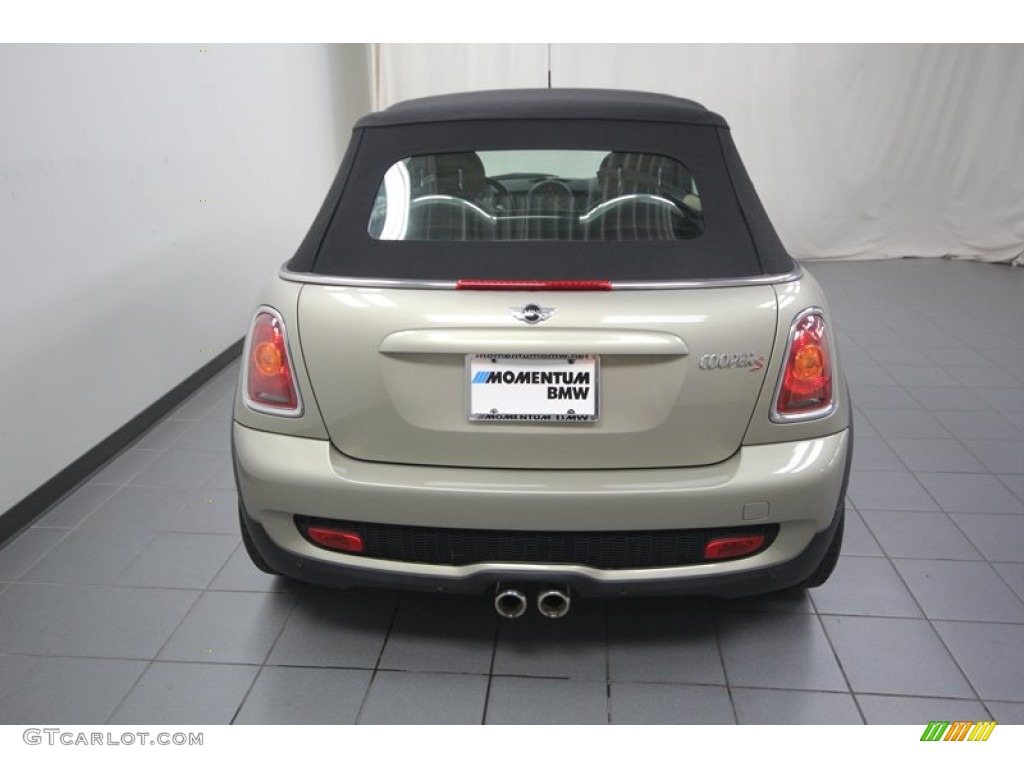 2009 Cooper S Convertible - Sparkling Silver Metallic / Gravity Tuscan Beige Leather photo #13