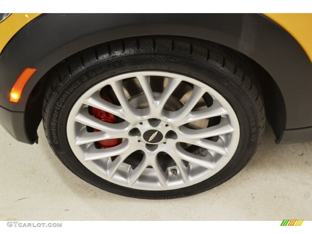 2009 Cooper John Cooper Works Hardtop - Mellow Yellow / Checkered Carbon Black/Black photo #9