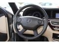 Beige/Black 2007 Mercedes-Benz S 550 4Matic Sedan Steering Wheel