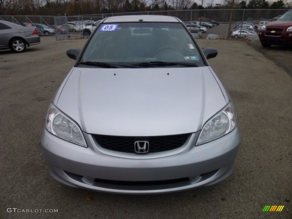 2005 Civic Value Package Coupe - Satin Silver Metallic / Black photo #2