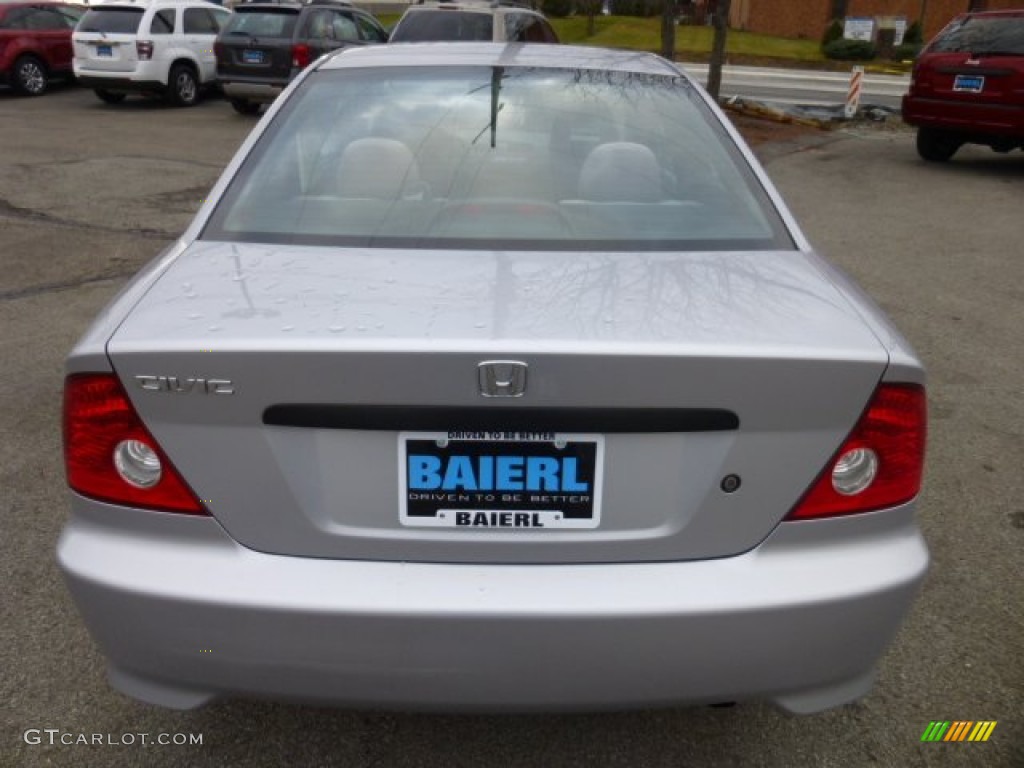 2005 Civic Value Package Coupe - Satin Silver Metallic / Black photo #6