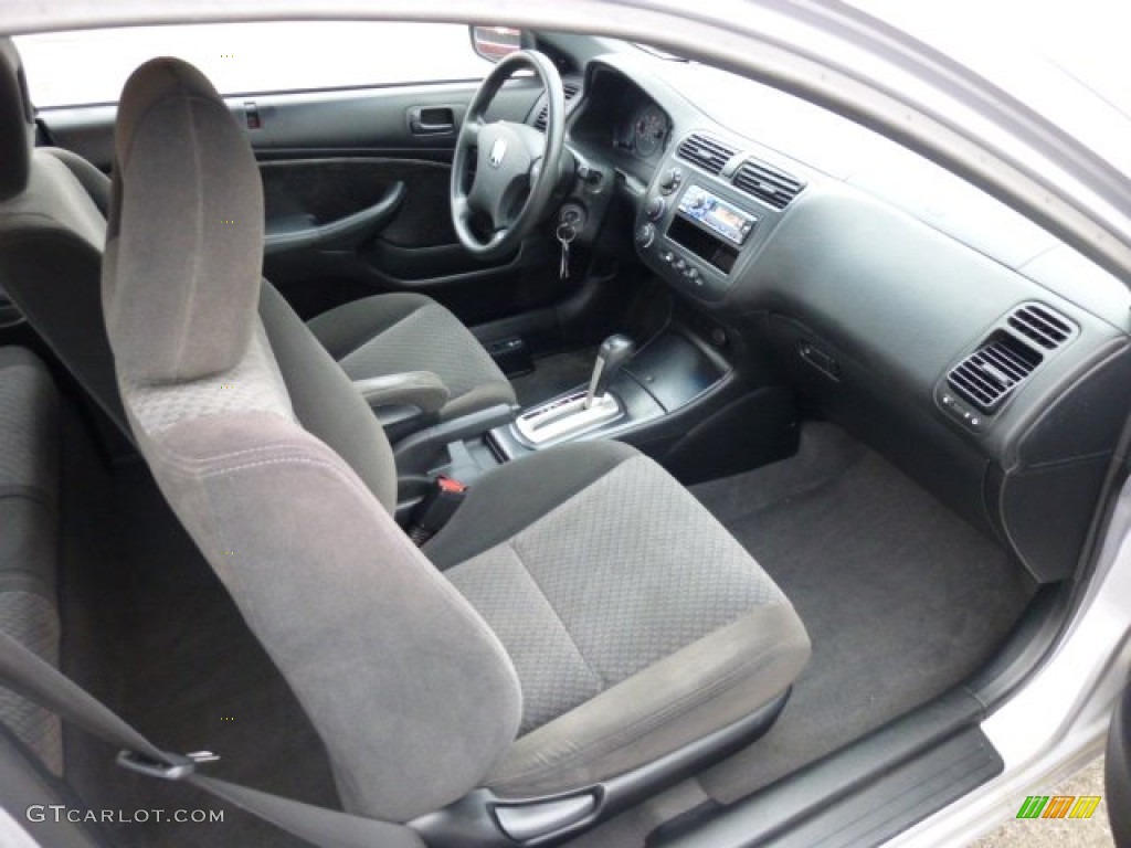 2005 Civic Value Package Coupe - Satin Silver Metallic / Black photo #10