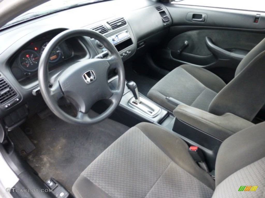2005 Civic Value Package Coupe - Satin Silver Metallic / Black photo #15