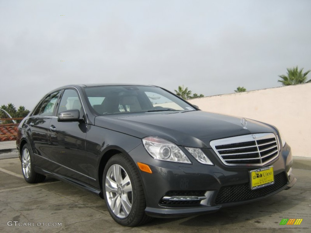 2013 E 350 BlueTEC Sedan - Steel Grey Metallic / Ash/Dark Grey photo #1