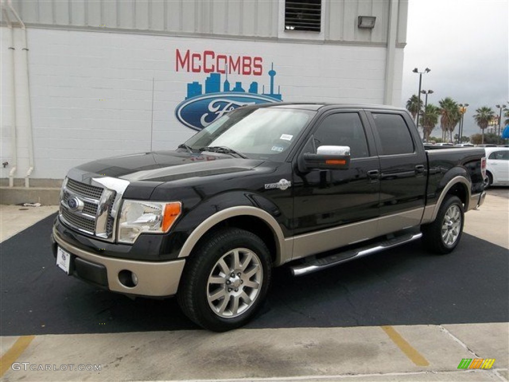 2010 F150 King Ranch SuperCrew - Tuxedo Black / Chapparal Leather photo #2