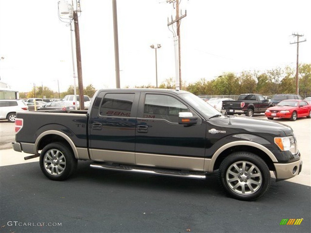 2010 F150 King Ranch SuperCrew - Tuxedo Black / Chapparal Leather photo #14