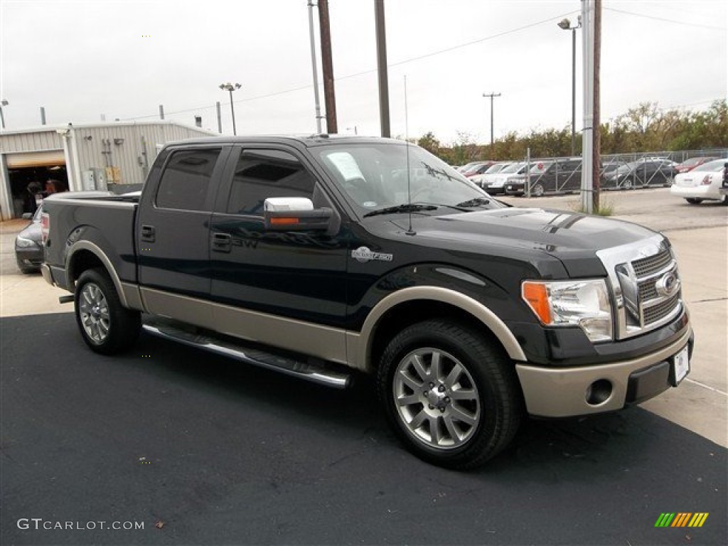 2010 F150 King Ranch SuperCrew - Tuxedo Black / Chapparal Leather photo #15