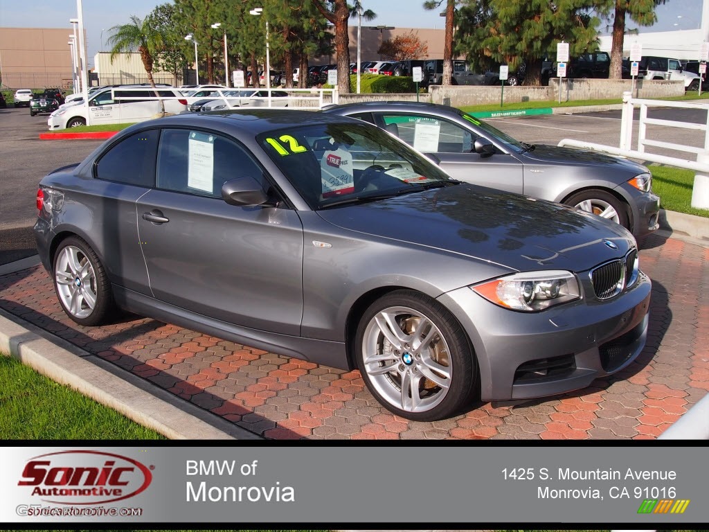 2012 1 Series 135i Coupe - Space Grey Metallic / Black photo #1