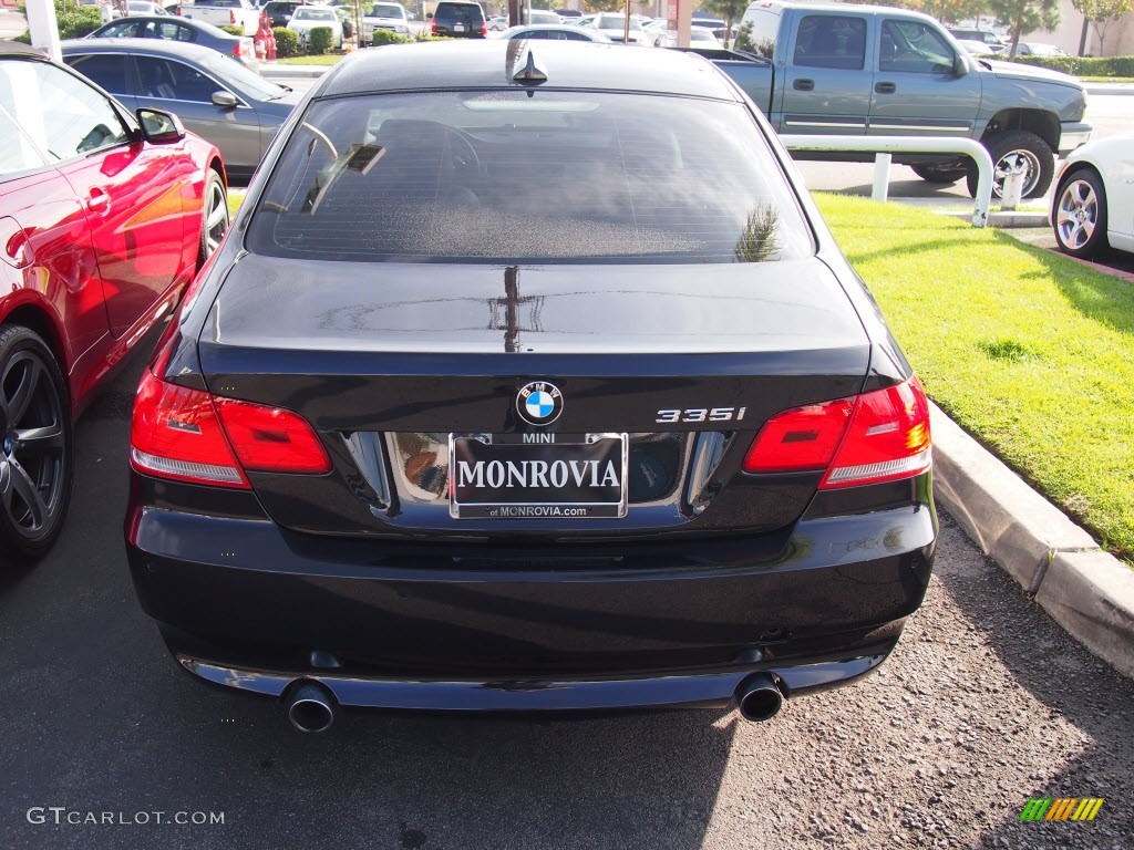 2008 3 Series 335i Coupe - Jet Black / Black photo #8