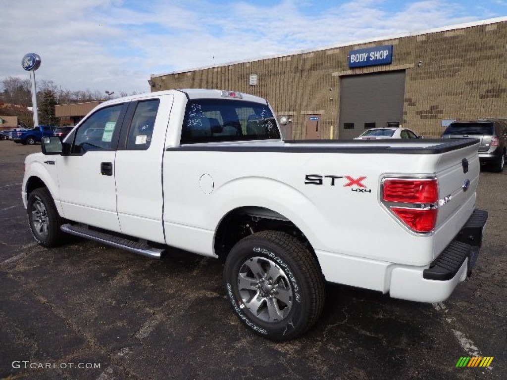 2013 F150 STX SuperCab 4x4 - Oxford White / Steel Gray photo #4