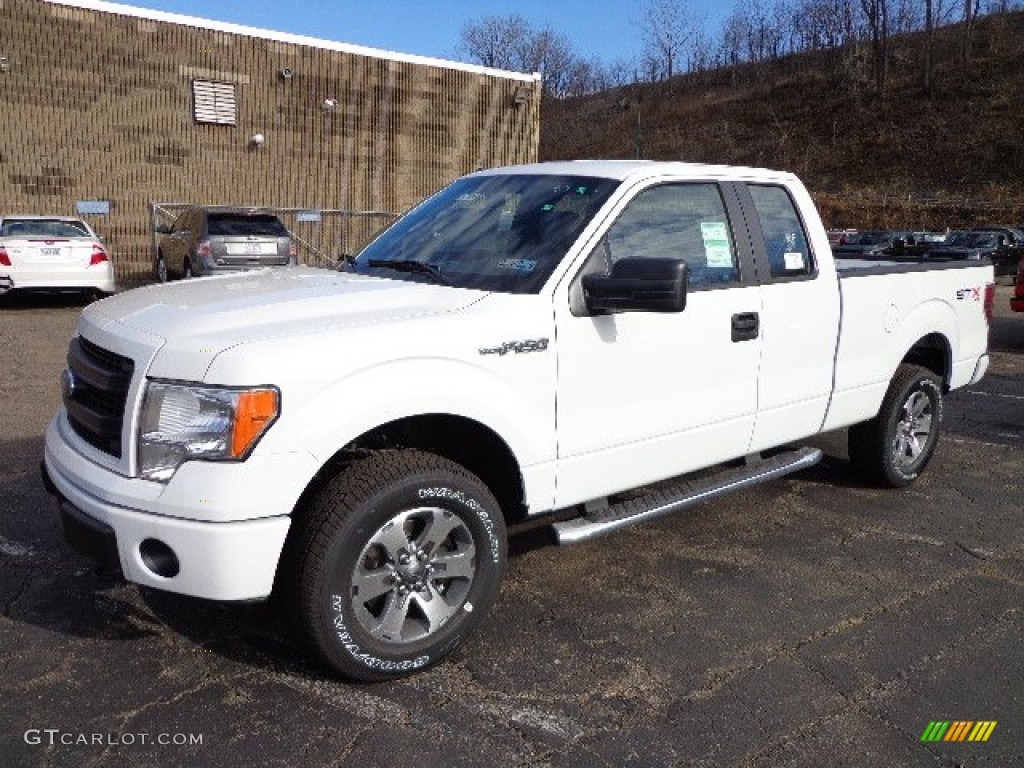 2013 F150 STX SuperCab 4x4 - Oxford White / Steel Gray photo #5