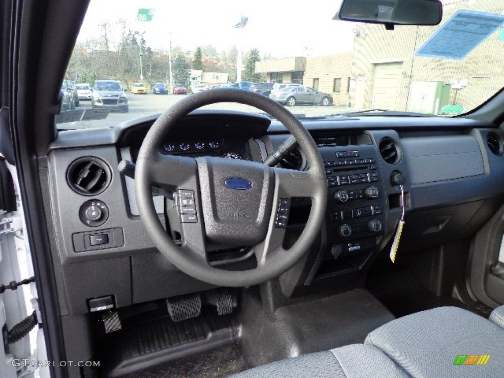 2013 F150 STX SuperCab 4x4 - Oxford White / Steel Gray photo #10