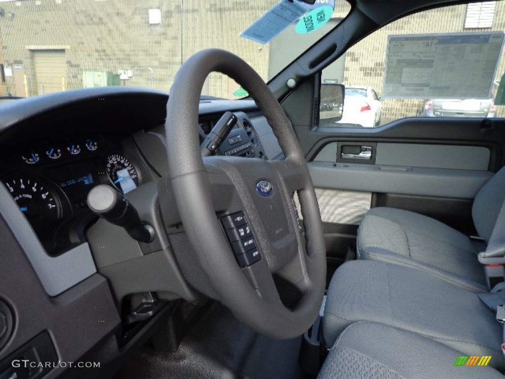 2013 F150 STX SuperCab 4x4 - Oxford White / Steel Gray photo #12