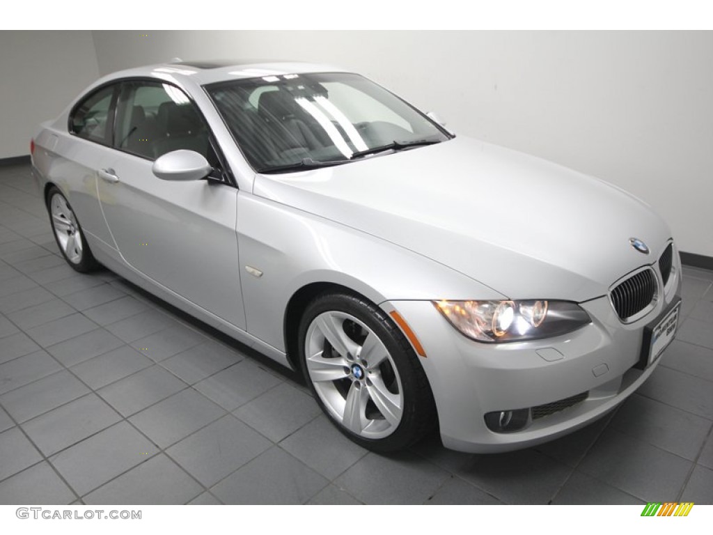 2009 3 Series 335i Coupe - Titanium Silver Metallic / Black photo #8
