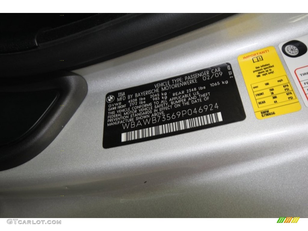 2009 3 Series 335i Coupe - Titanium Silver Metallic / Black photo #10