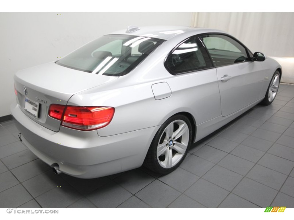 2009 3 Series 335i Coupe - Titanium Silver Metallic / Black photo #11