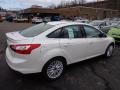 White Platinum 2013 Ford Focus Titanium Sedan Exterior