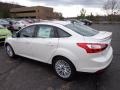 White Platinum 2013 Ford Focus Titanium Sedan Exterior
