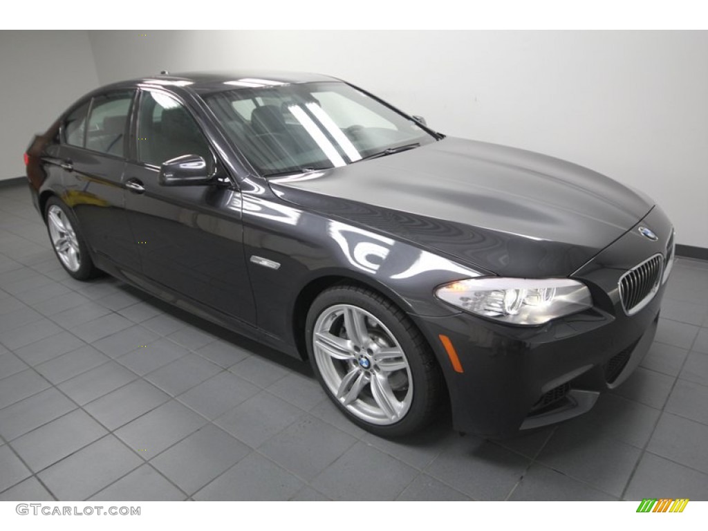 2013 5 Series 535i Sedan - Dark Graphite Metallic II / Black photo #1