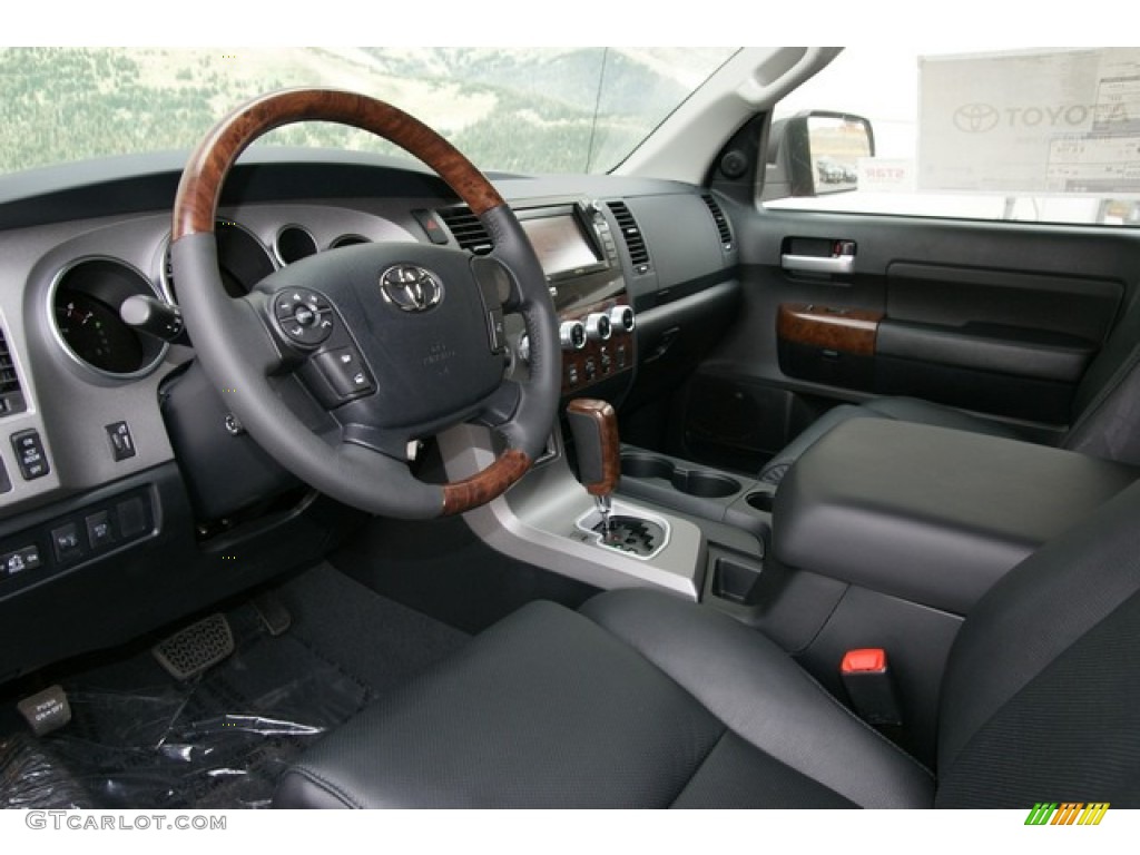 Black Interior 2013 Toyota Tundra Platinum CrewMax 4x4 Photo #74390014