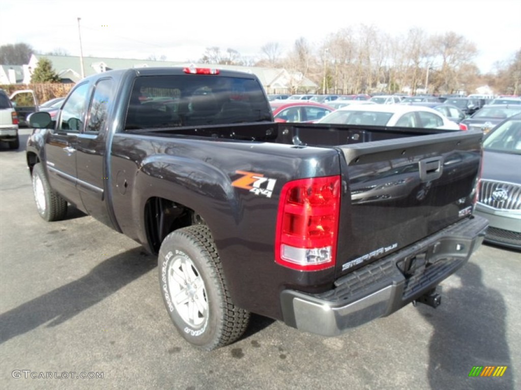2013 Sierra 1500 SLE Extended Cab 4x4 - Graphite Blue Metallic / Ebony photo #5