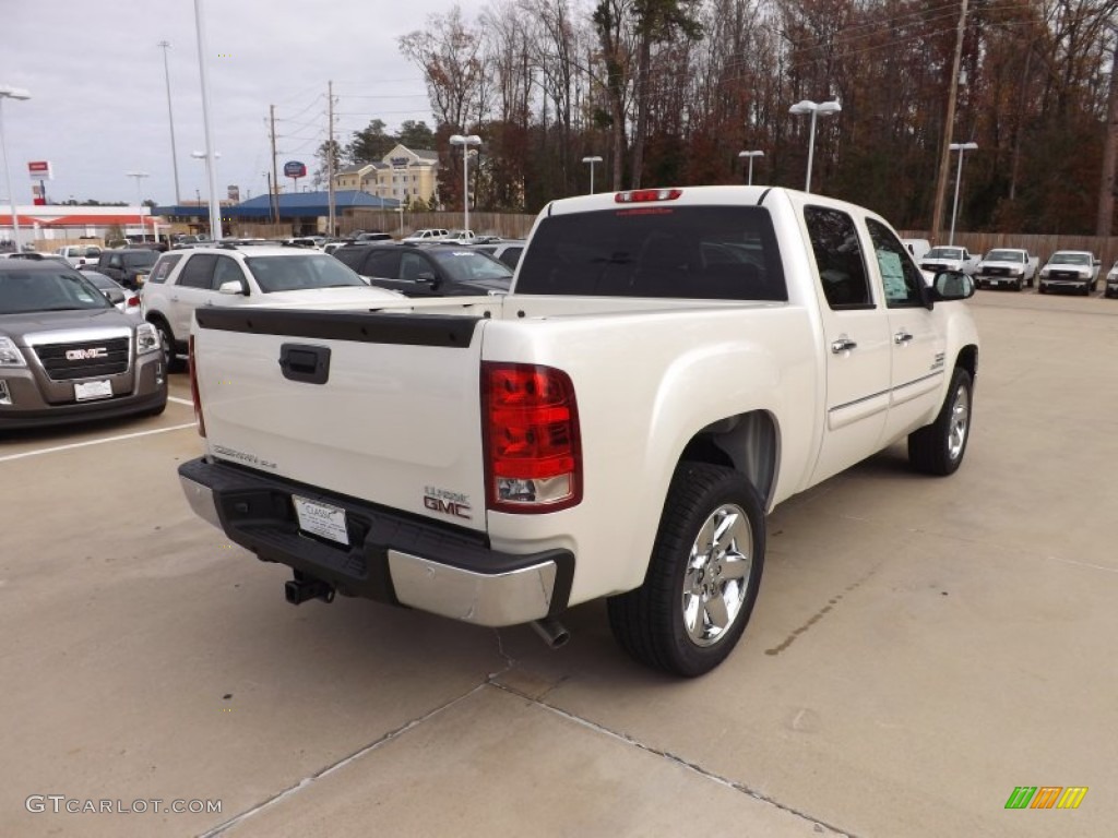 2013 Sierra 1500 SLE Crew Cab - White Diamond Tricoat / Ebony photo #5