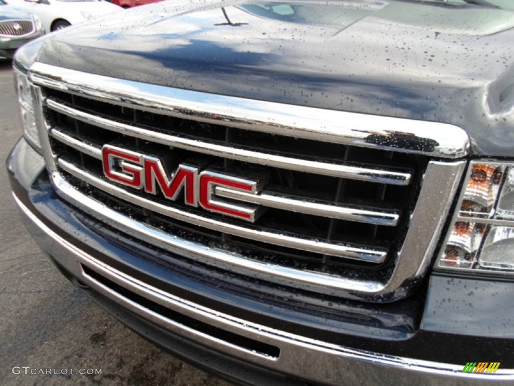 2013 Sierra 1500 SLE Extended Cab 4x4 - Graphite Blue Metallic / Ebony photo #2