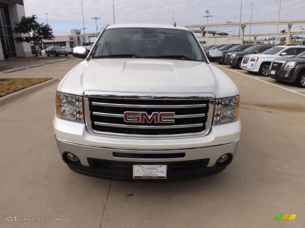 2013 Sierra 1500 SLE Crew Cab - White Diamond Tricoat / Ebony photo #8