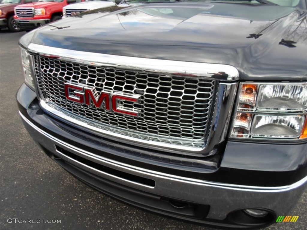 2013 Sierra 1500 SLE Extended Cab 4x4 - Graphite Blue Metallic / Light Titanium/Dark Titanium photo #2