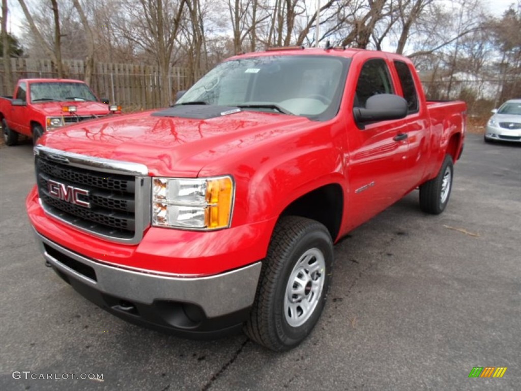 Fire Red 2013 GMC Sierra 2500HD Extended Cab 4x4 Exterior Photo #74390895