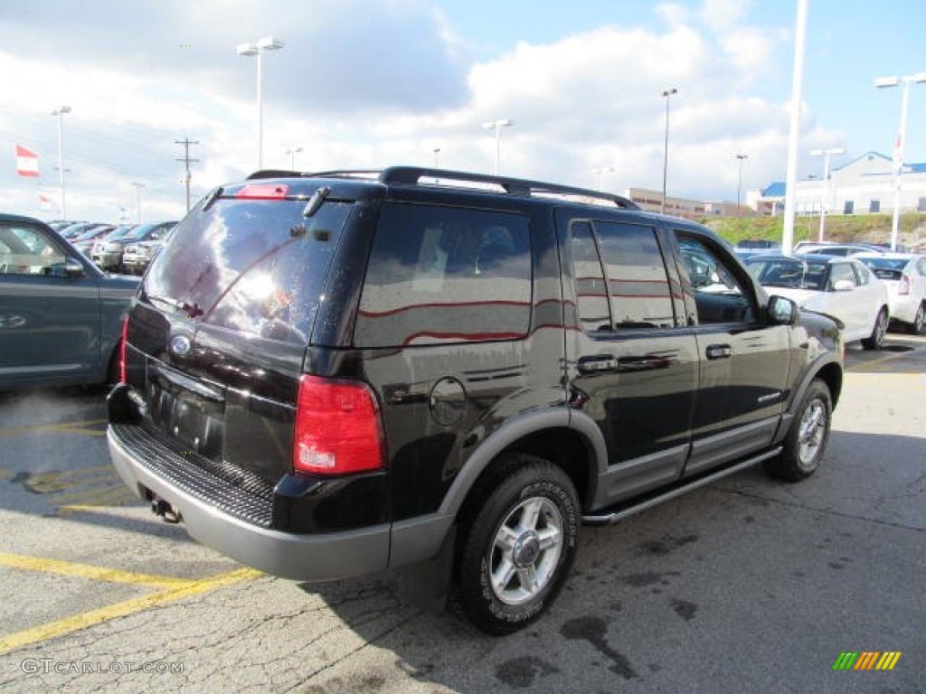 2002 Explorer XLT 4x4 - Black Clearcoat / Graphite photo #5