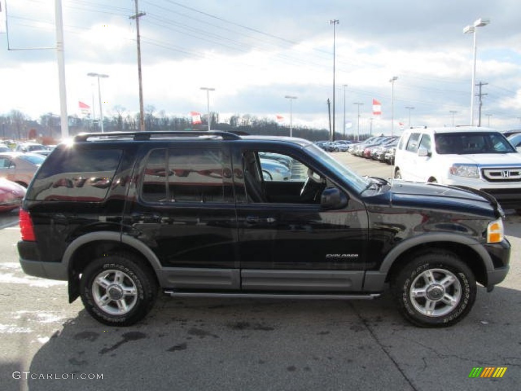 2002 Explorer XLT 4x4 - Black Clearcoat / Graphite photo #6