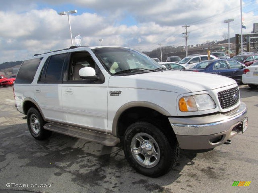 2001 Expedition Eddie Bauer 4x4 - Oxford White / Medium Parchment photo #8