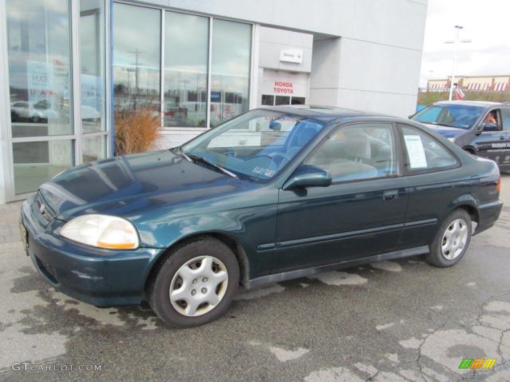 1998 Civic EX Coupe - Cypress Green Pearl / Gray photo #2