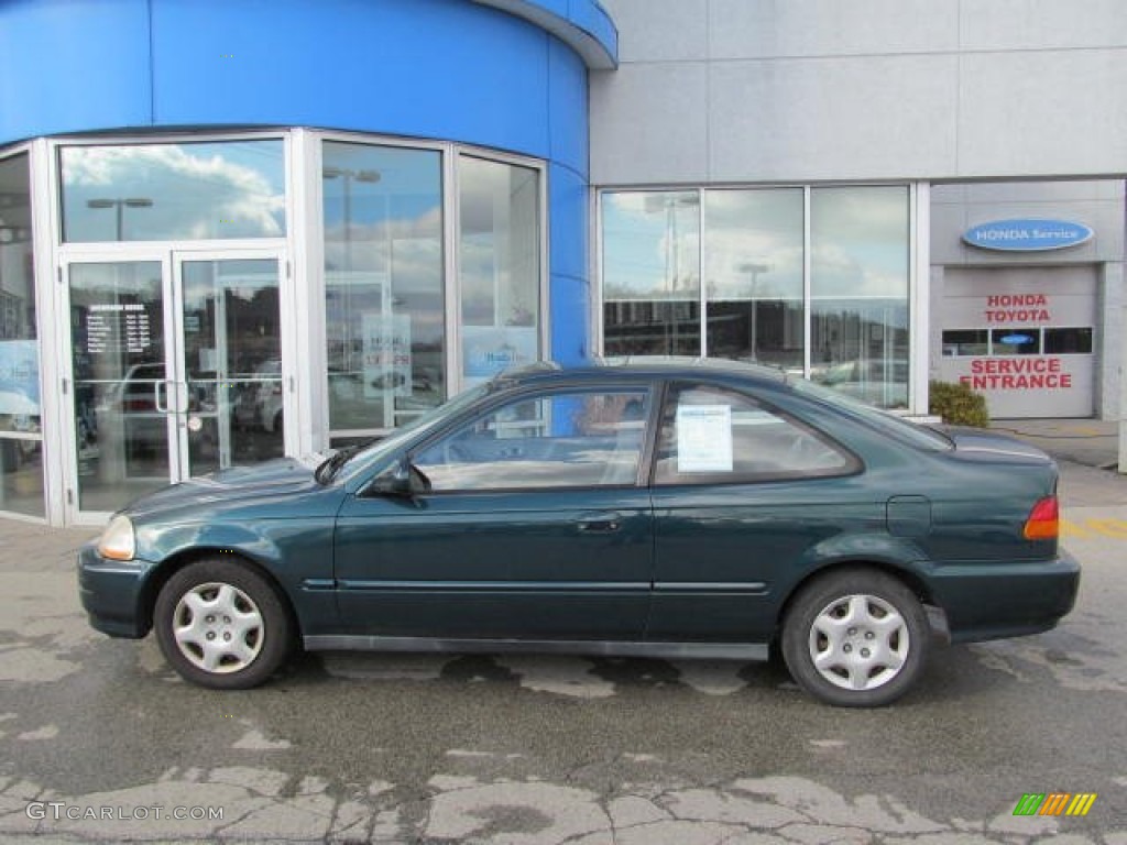 1998 Civic EX Coupe - Cypress Green Pearl / Gray photo #3