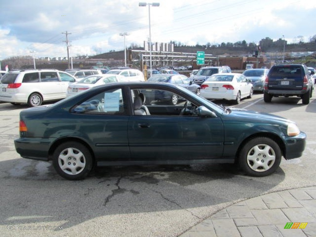 1998 Civic EX Coupe - Cypress Green Pearl / Gray photo #8