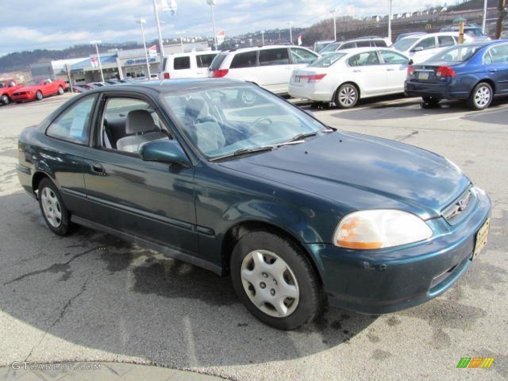 1998 Civic EX Coupe - Cypress Green Pearl / Gray photo #9