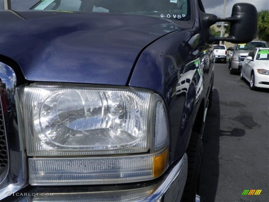 2004 F250 Super Duty XLT Crew Cab 4x4 - Medium Wedgewood Blue Metallic / Medium Flint photo #7