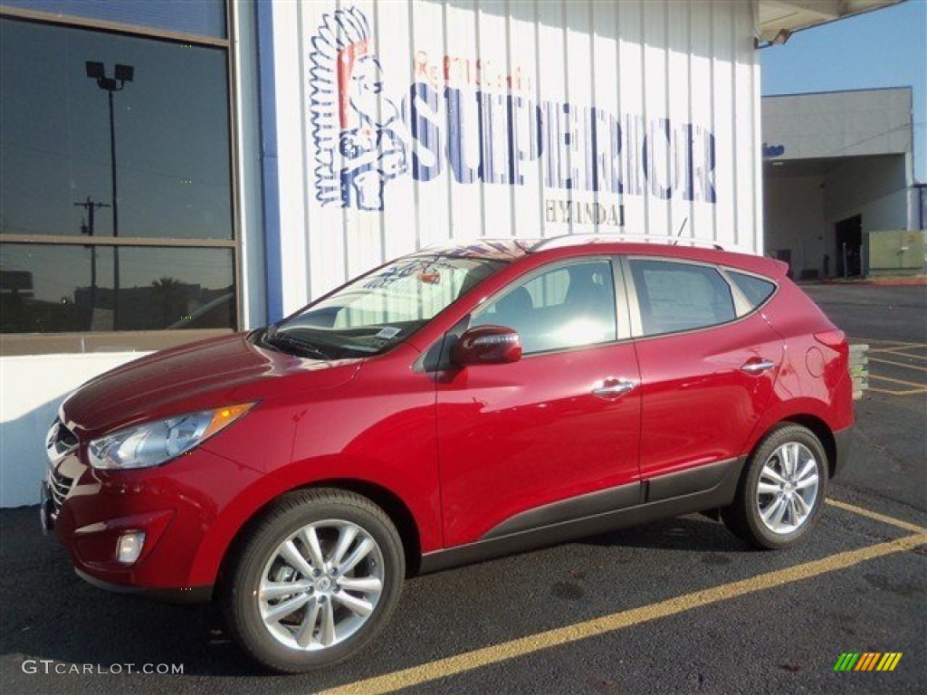 2013 Tucson Limited - Garnet Red / Taupe photo #5