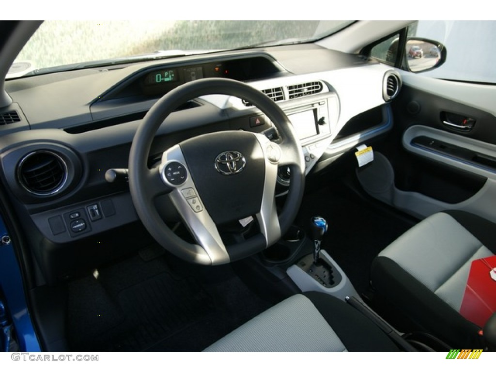 2012 Prius c Hybrid Three - Blue Streak Metallic / Light Blue Gray/Black photo #5