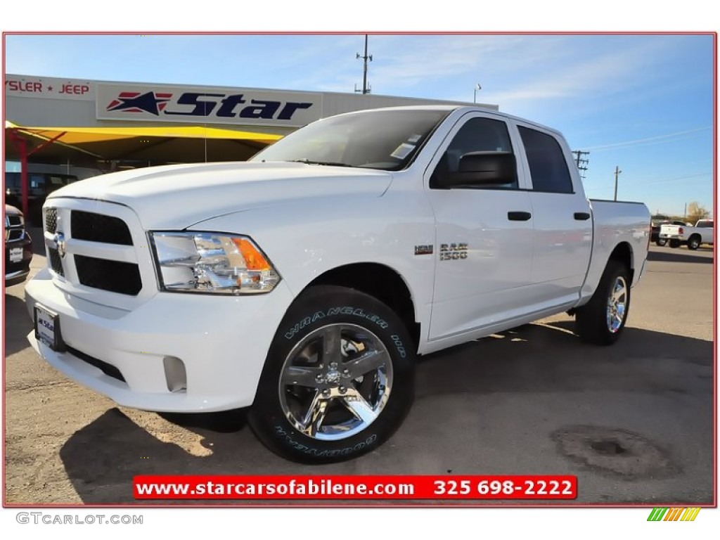 2013 1500 Express Crew Cab 4x4 - Bright White / Black/Diesel Gray photo #1