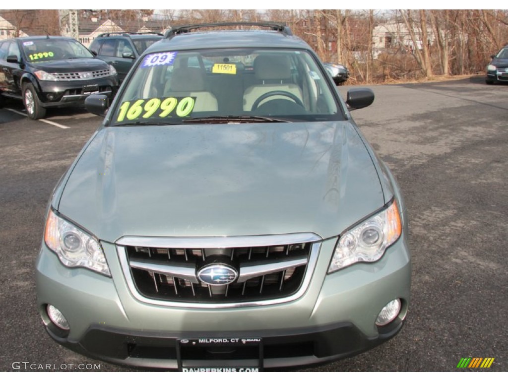 2009 Outback 2.5i Special Edition Wagon - Seacrest Green Metallic / Warm Ivory photo #2