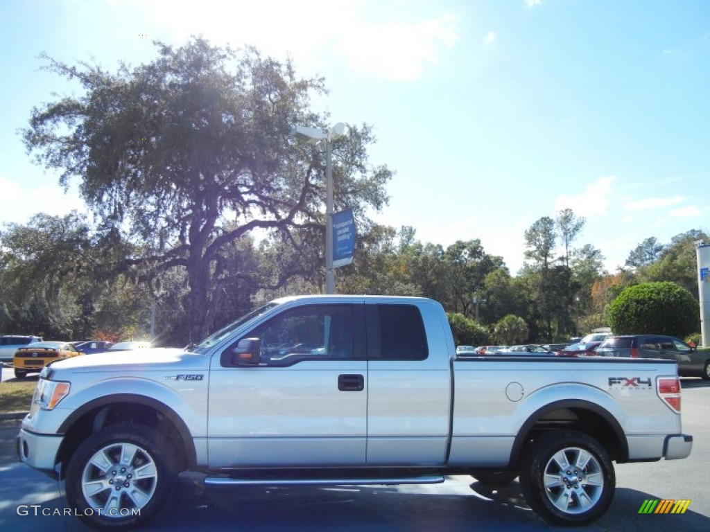 2010 F150 FX4 SuperCab 4x4 - Ingot Silver Metallic / Black photo #2