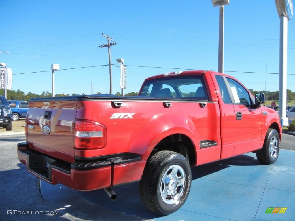 2005 F150 STX Regular Cab Flareside - Bright Red / Medium Flint Grey photo #7